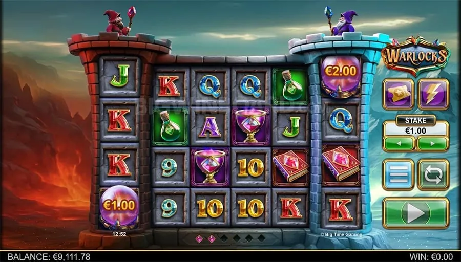 Visual representation of a clock and a player setting a session time limit for spinplus games.